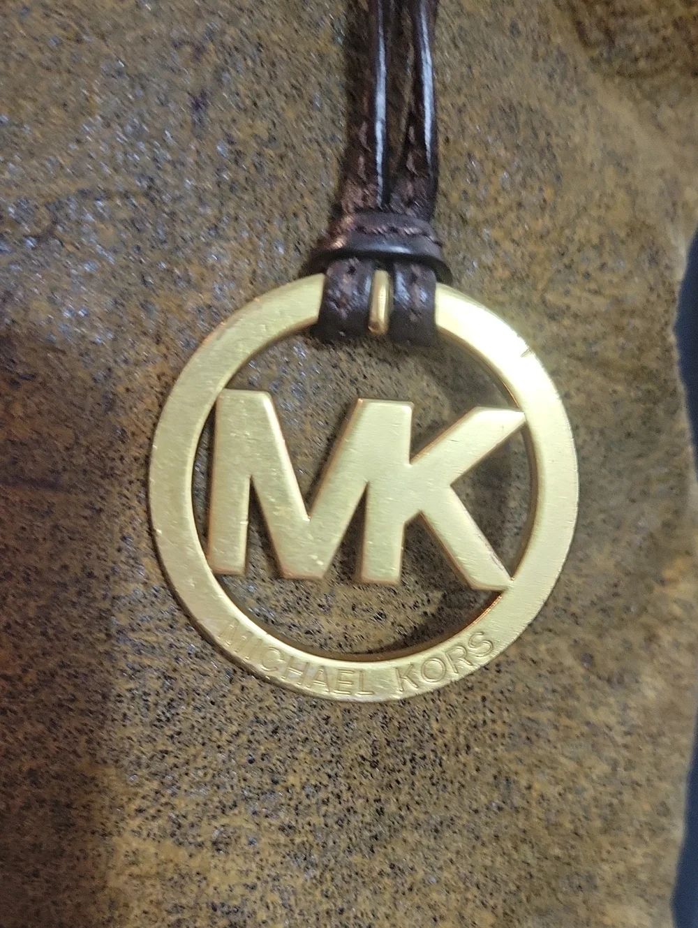Michael Kors Soft Suede Tote with Brown Leather Straps